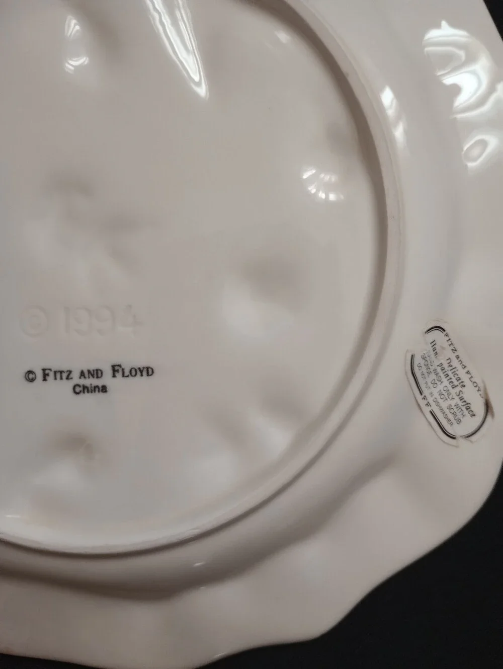 Vintage 1994 Fritz And Floyd Petit Vegs Blue Ribbon Canape Plate